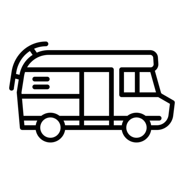 Icono de autocaravana Rv, estilo de esquema — Vector de stock