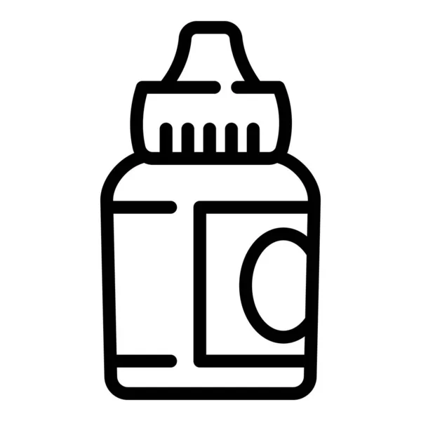 Electronic cigarette liquid icon, outline style — Stock Vector