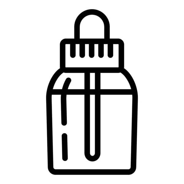 Icono de la botella de líquido de la cinta, estilo de contorno — Vector de stock