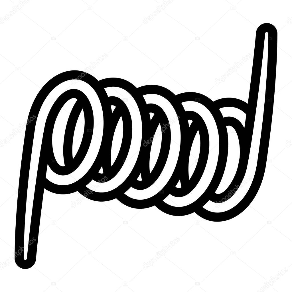 Steel coil icon, outline style