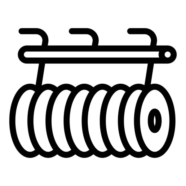 Farming tractor equipment icon, outline style — Stockvector