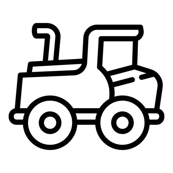 Bulldozer icon, outline style