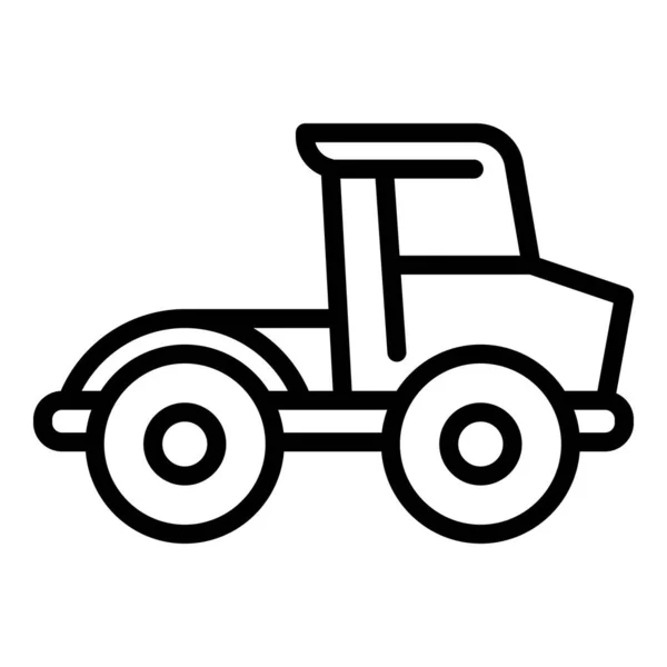 Granja bulldozer icono, esquema de estilo — Vector de stock