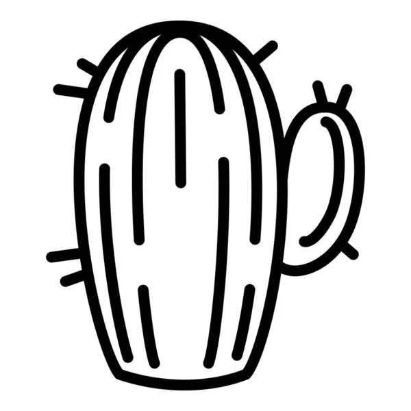 Icône de cactus mexicain, style contour — Image vectorielle