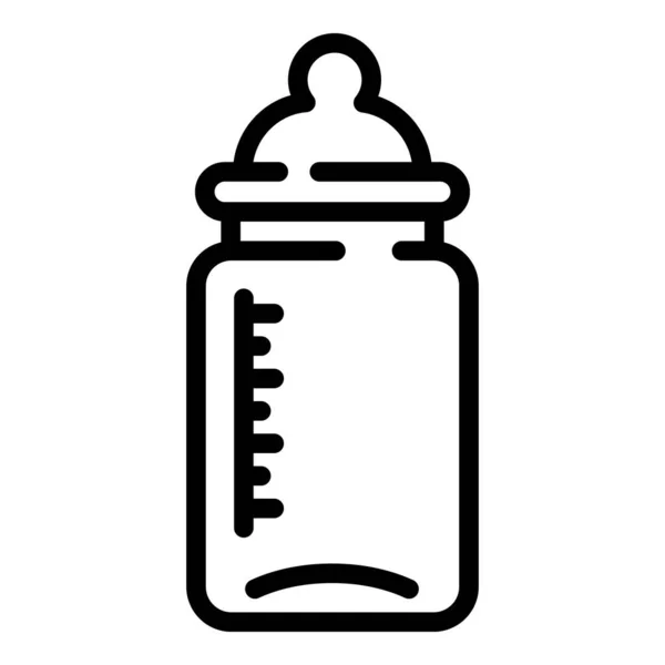 Reborn milk bottle icon, outline style — стоковый вектор