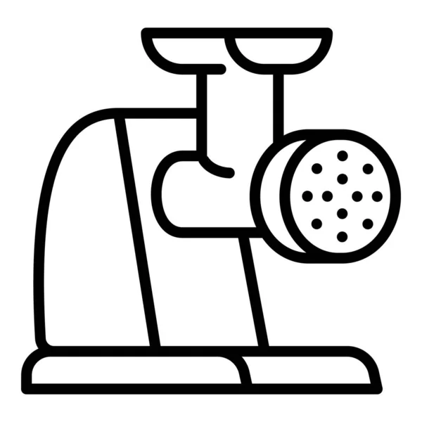 Electric meat grinder icon, outline style — Stock Vector