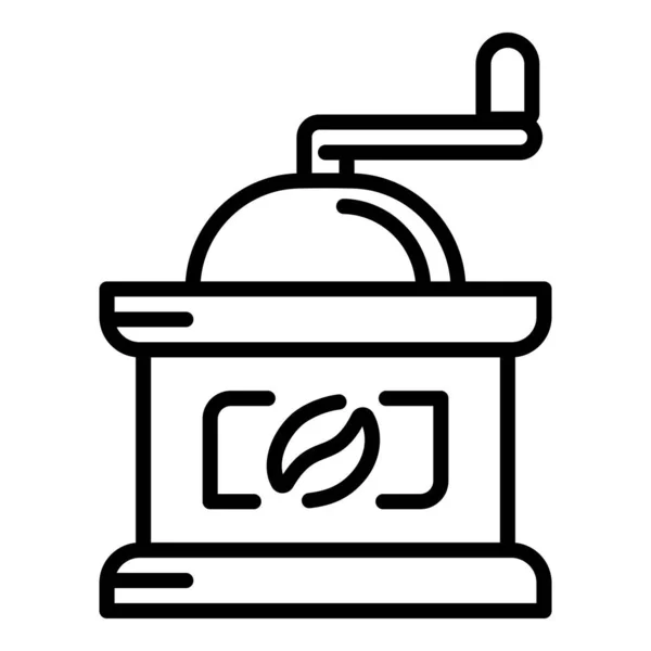 Moderní ikona mlýnku na kávu, styl osnovy — Stockový vektor