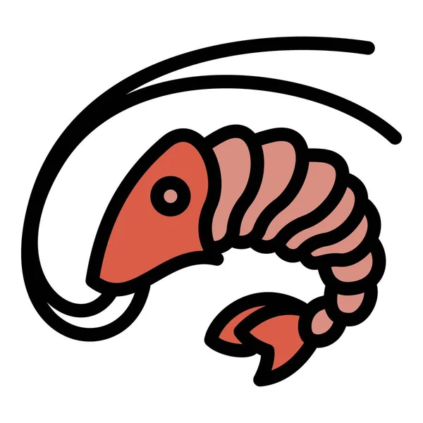 Icono de camarones de sushi, estilo de esquema — Vector de stock