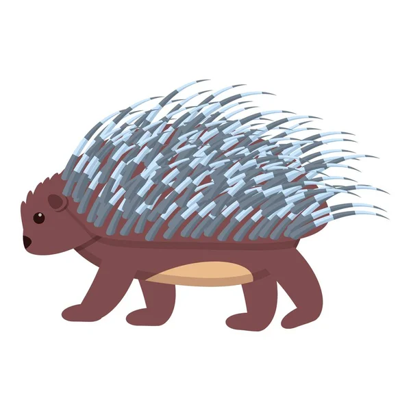 Icona del riccio della foresta, stile cartone animato — Vettoriale Stock