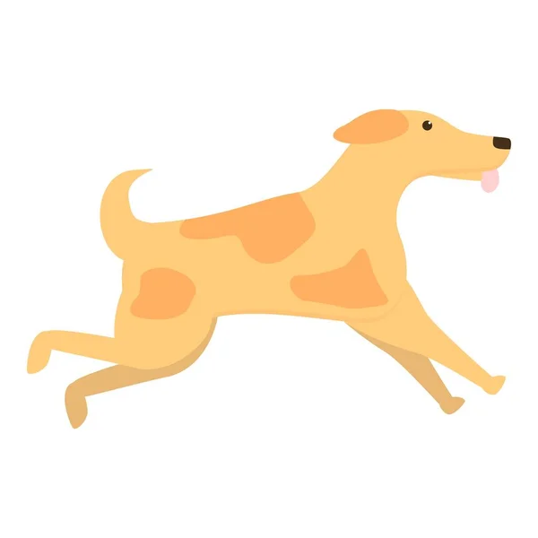 Löpande hund ikon, tecknad stil — Stock vektor