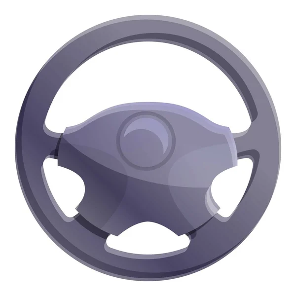 Icono moderno del volante, estilo de dibujos animados — Vector de stock