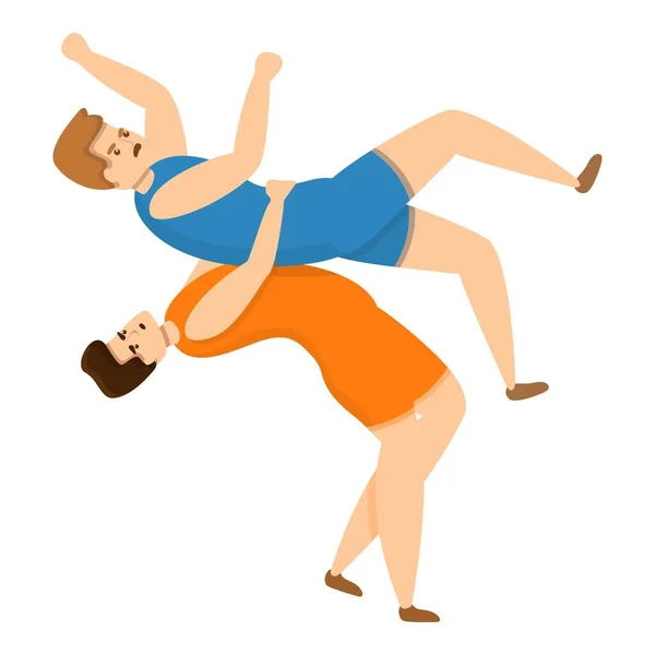 Icona metodo di lotta greco-romana, stile cartone animato — Vettoriale Stock