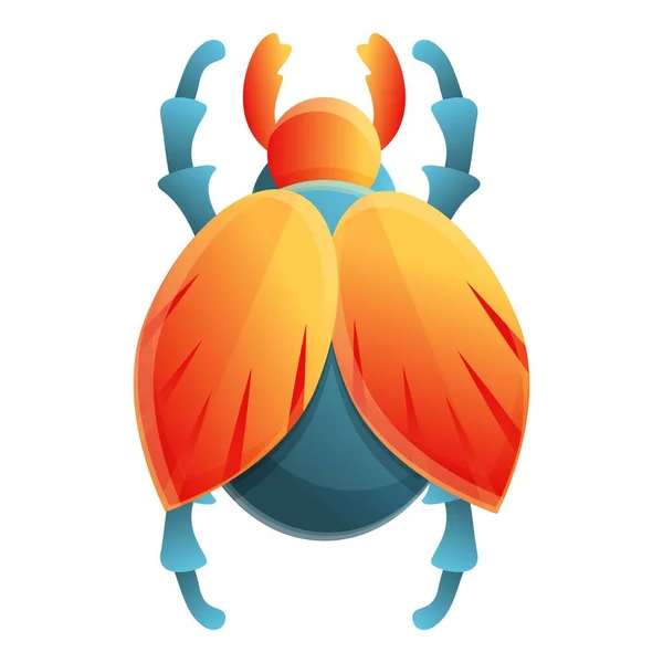 Амулет скарабей икона жука, мультяшный стиль — стоковый вектор