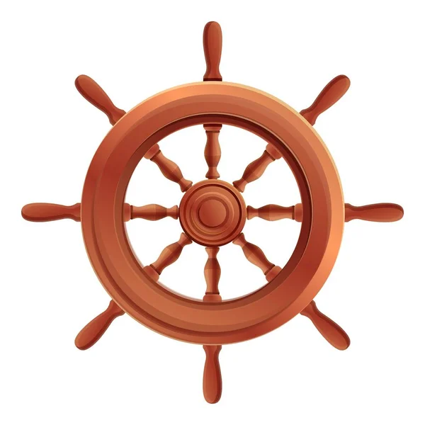 Capitán nave rueda icono, estilo de dibujos animados — Archivo Imágenes Vectoriales