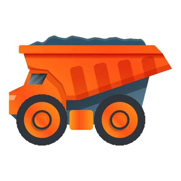 Dump truck icoon, cartoon stijl — Stockvector