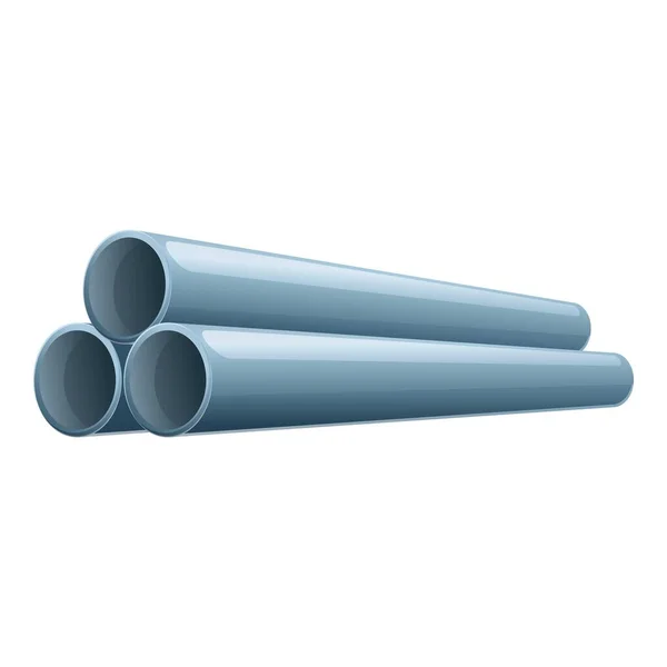Ícone de tubos de metalurgia, estilo cartoon — Vetor de Stock