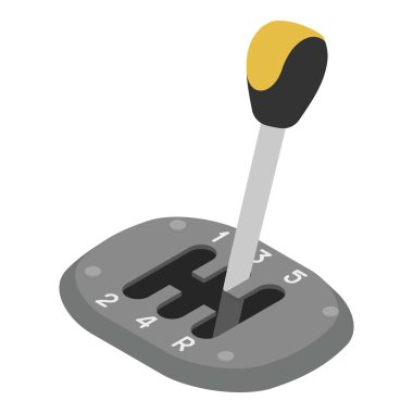 Sport gearbox icon, isometric style clipart