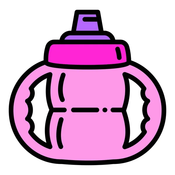 Ícone de garrafa de xícara de sippy, estilo esboço —  Vetores de Stock