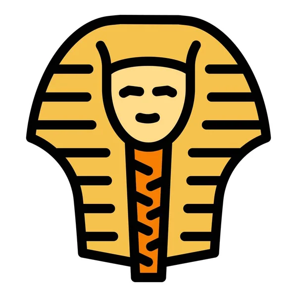 Egypten farao ikon, kontur stil — Stock vektor