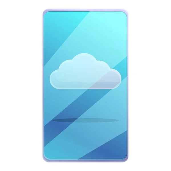 Remote Smartphone Cloud-Symbol, Cartoon-Stil — Stockvektor