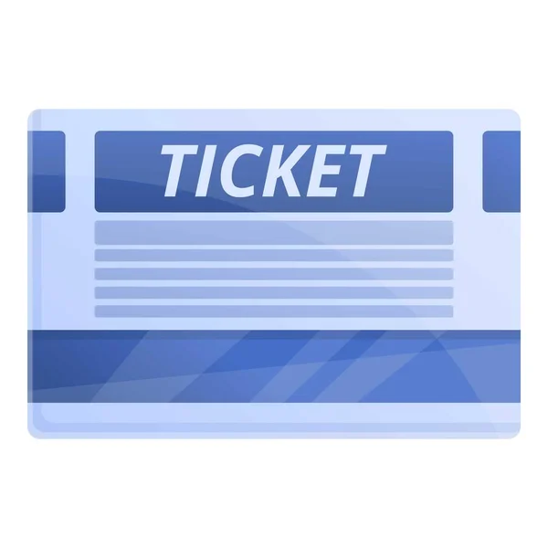 Papieren ticket icoon, cartoon stijl — Stockvector