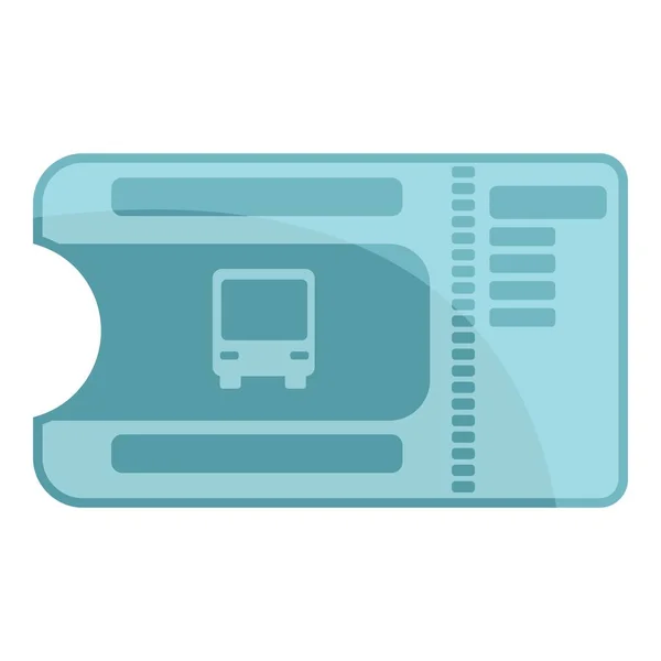 Icono moderno billete de autobús, estilo de dibujos animados — Vector de stock