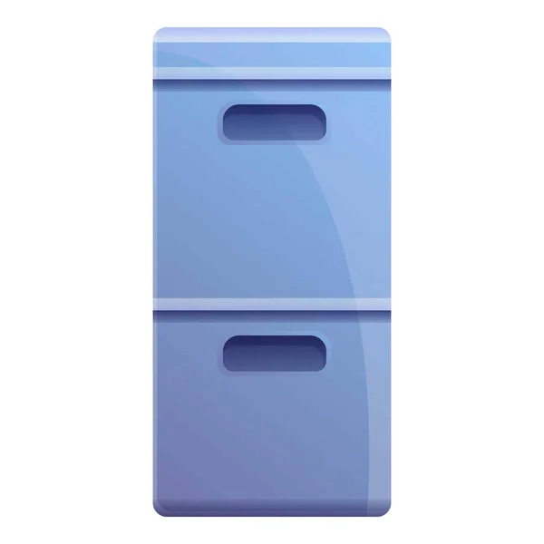 Icono de caja de documentos de almacenamiento, estilo de dibujos animados — Vector de stock