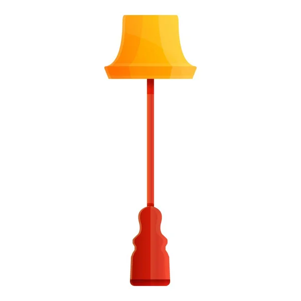 Öltöző lámpa stand ikon, rajzfilm stílus — Stock Vector