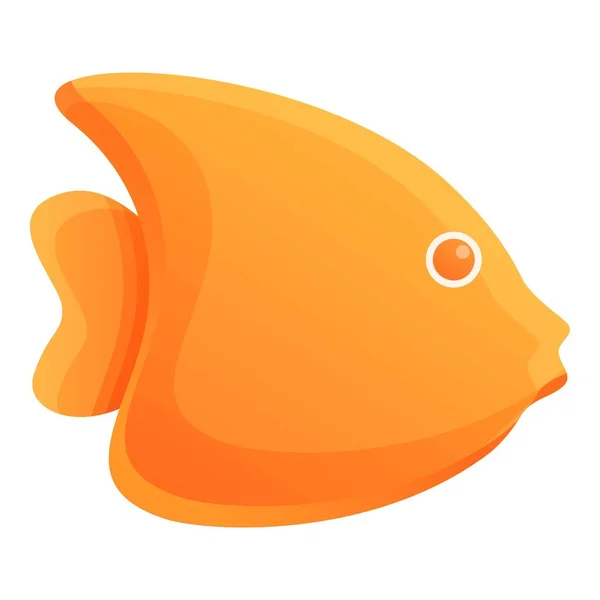 Orange fish bath toy icon, cartoon style — Stock Vector