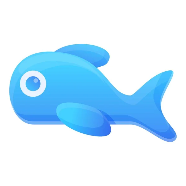 Ikona zabawki do kąpieli delfinów, w stylu kreskówki — Wektor stockowy