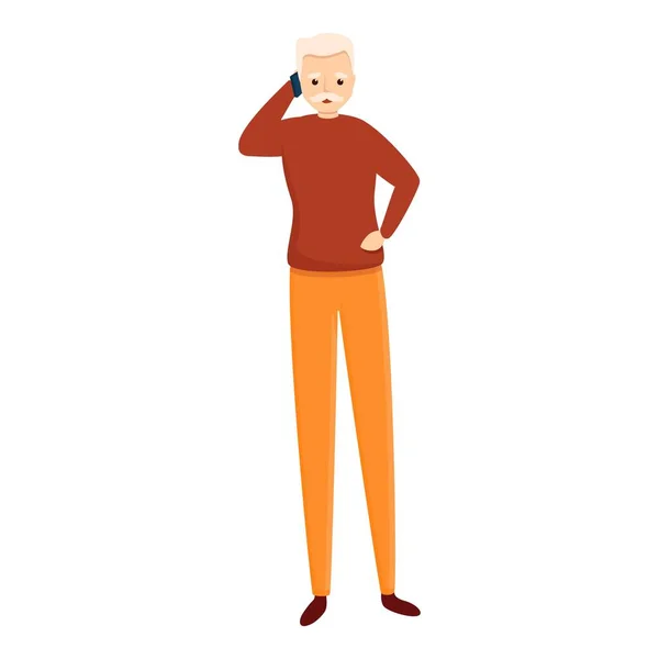 Retire man icon, cartoon style — Stock Vector