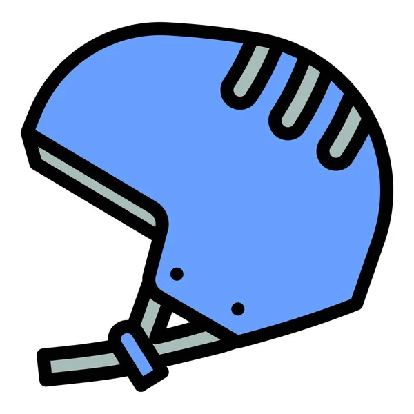 Icono del casco de esquí, estilo de contorno — Vector de stock