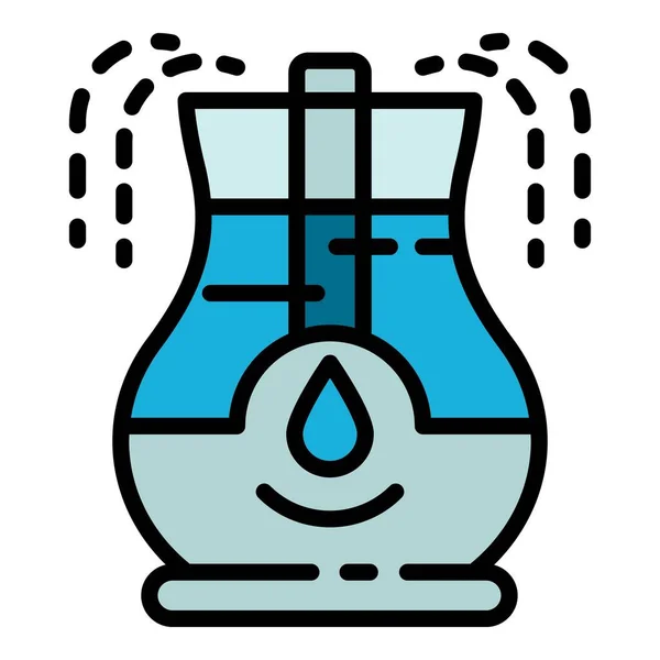 Icono del humidificador de enfriamiento, estilo de contorno — Vector de stock