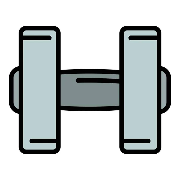 Icône Power dumbell, style contour — Image vectorielle