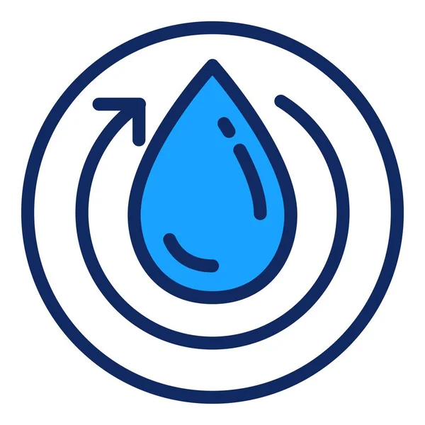 Wasserfilter-Symbol recyceln, Stil umreißen — Stockvektor
