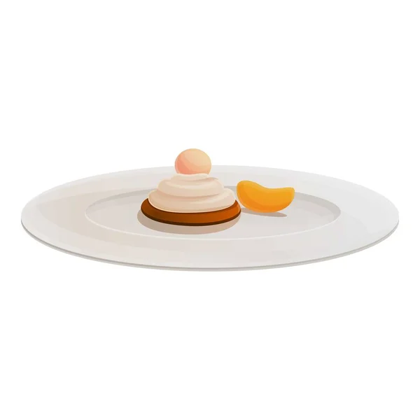 Icona della cucina molecolare dessert, stile cartone animato — Vettoriale Stock