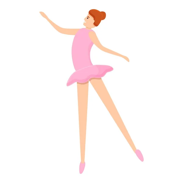 Ballerina dance icon, cartoon style — Stock Vector