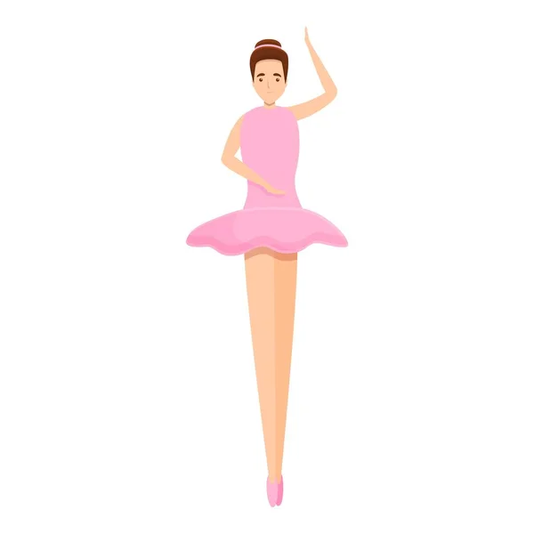 Barre ballerina icon, cartoon style — Stock Vector