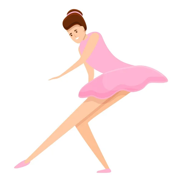 Ballerina recital icon, cartoon style — Stock Vector