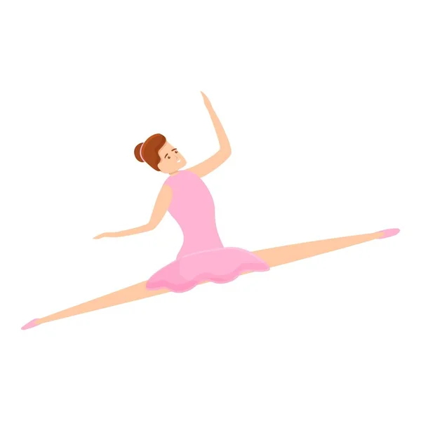 Ballerina girl icon, cartoon style — Stock Vector