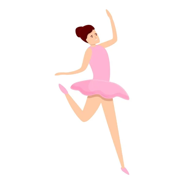 Icono de elegancia de bailarina, estilo de dibujos animados — Vector de stock