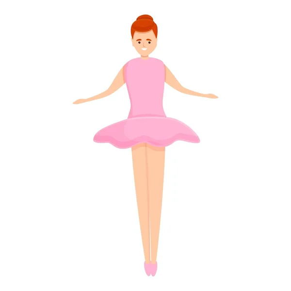 Ballerina gym icon, cartoon style — Stock Vector