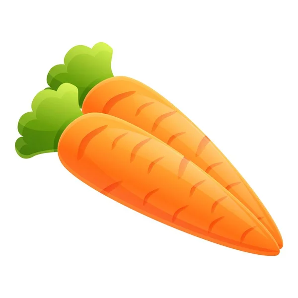 Farm carrots icon, cartoon style — Stock Vector