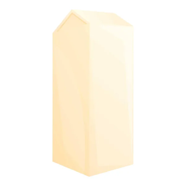 Granja tetrapack icono de la leche, estilo de dibujos animados — Vector de stock