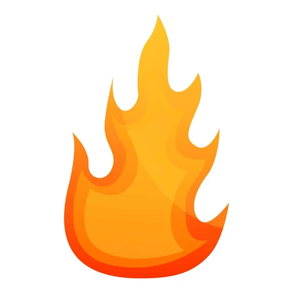 Texture icône de flamme de feu, style dessin animé — Image vectorielle