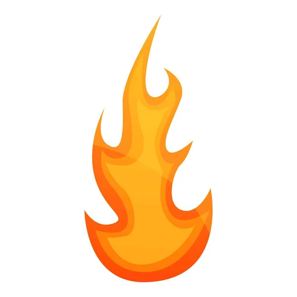 Elemento fuego llama icono, estilo de dibujos animados — Vector de stock