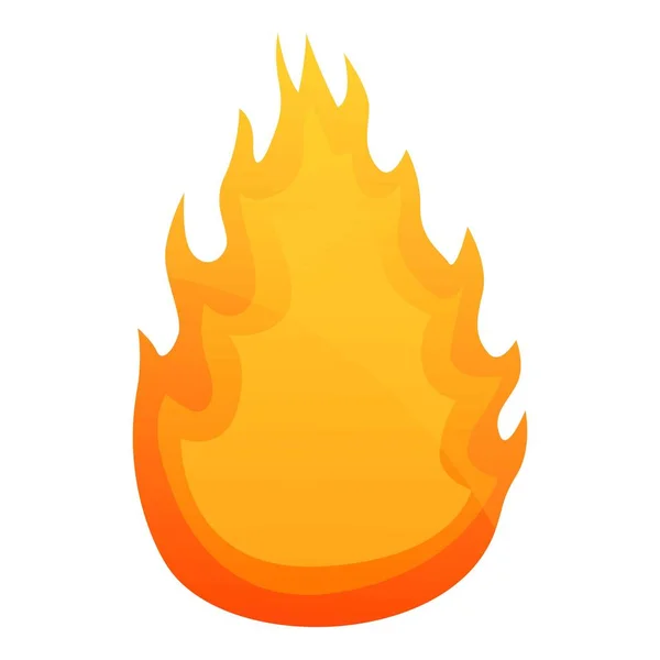 Icône de flamme de feu d'énergie, style dessin animé — Image vectorielle