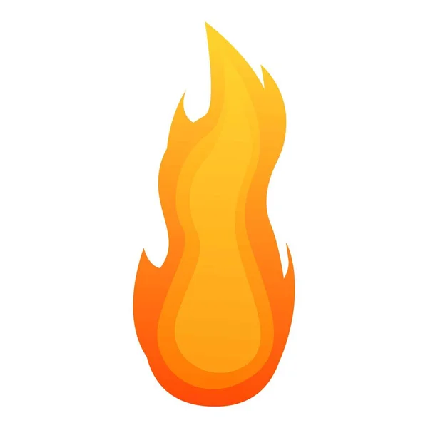 Icône de flamme de feu de puissance, style dessin animé — Image vectorielle