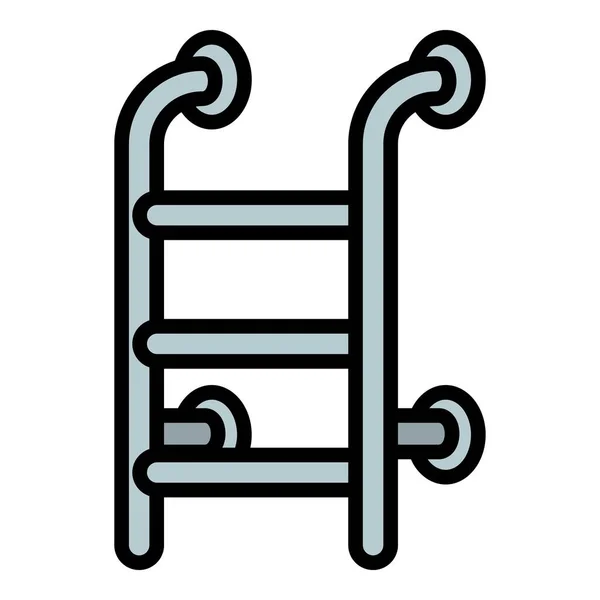 Ícone de escada de piscina, estilo esboço —  Vetores de Stock