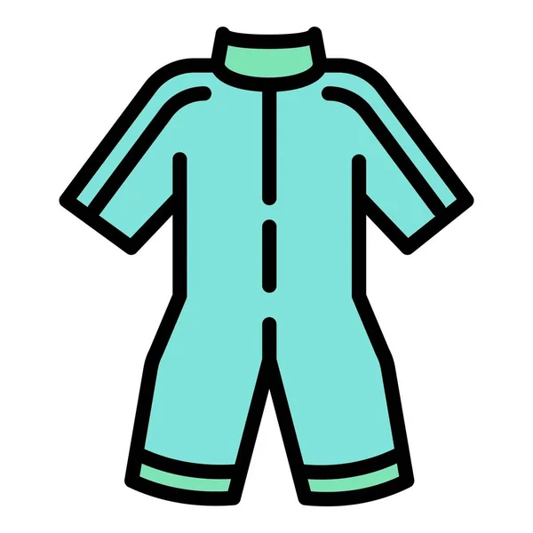 Icône de vêtements de plongée, style contour — Image vectorielle